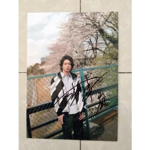 Signed ARASHI Matsumoto Jun autographed original photo 7 inches collection free shipping 102018A