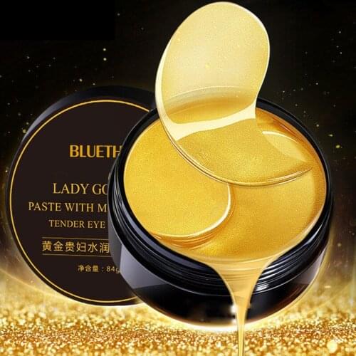 60pcs Eye Patches Remove Dark Circles Golden Collagen Eye Mask Moisturizing Eye Mask Crystal Gel Mask Eye Skin Care TSLM1