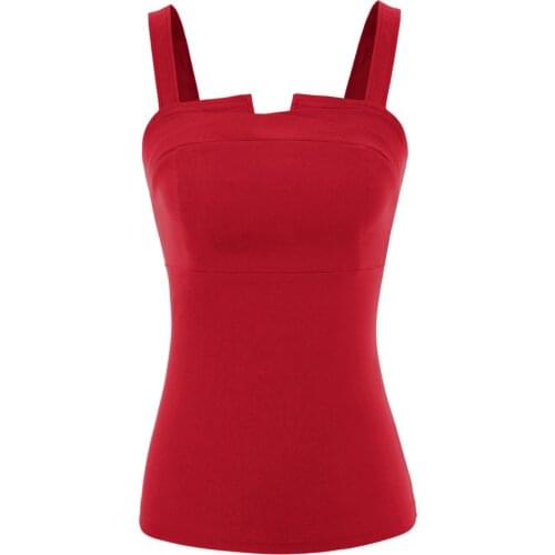 Belle Poque Sexy Womens Tops Clothes Retro Vintage Summer Solid Color Slim Fit Strappy Tops Slim Breathable New Camis Lady Girl