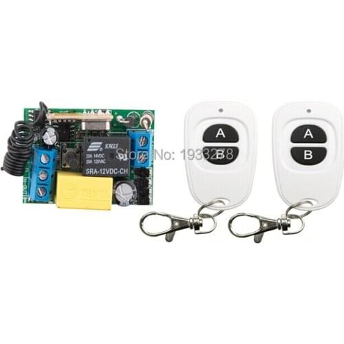 RPWM RF AC 220 V 10 A 1 CH 2* Transmitter 1* Receiver fashion simple black-white remote control