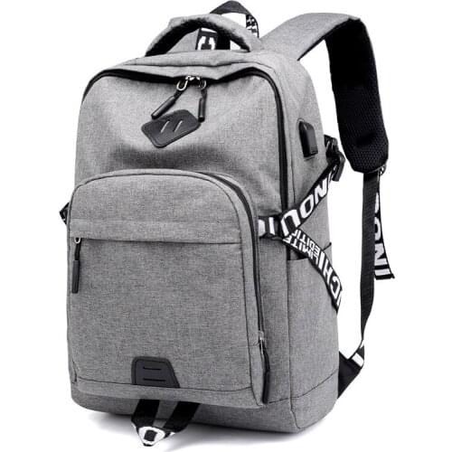 Fashion man laptop backpack usb charging computer backpacks casual style bags large male business travel bag female backpack