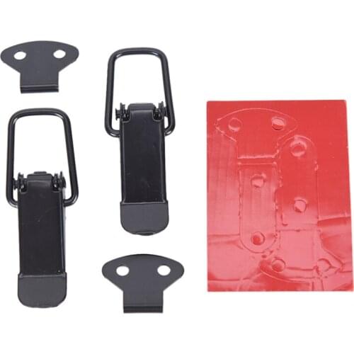 New 2Pcs Universal Auto Bumper Durable Security Hook Lock Clip Kit Clip Hasp For Racing Car Truck Hood Quick Release Fastener