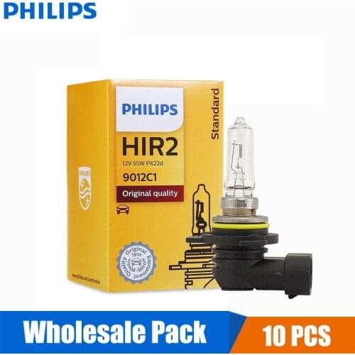 10PCS Philips Vision H1R2 9012 C1 12V 55W PX22d +30% Bright Original Light Car Halogen Head Light Standard Lamps Wholesale Pack