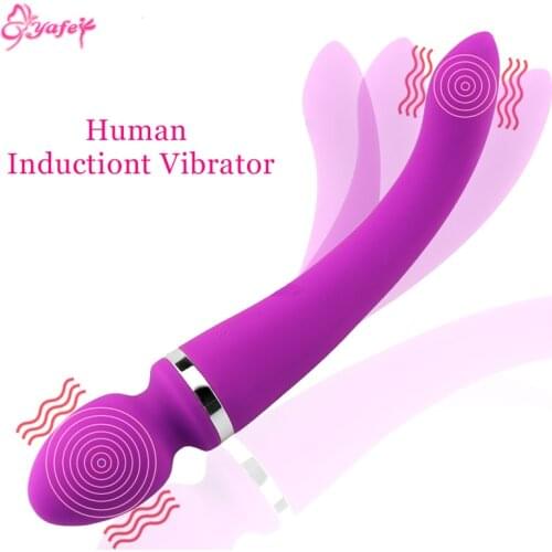 10 Speed Vibration Super Strong Dual Motors Recjargeble Silicone Magic Wand Body Massager G-spot Clitoral Stimulator Sex Toys