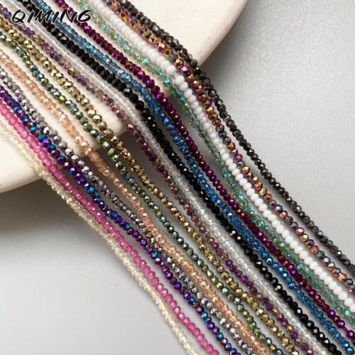 220 Pcs /strand 0.8mm Crystal Rondell Faceted Glass Beads Small Beads Sead Beads for Jewelry Making Diy
