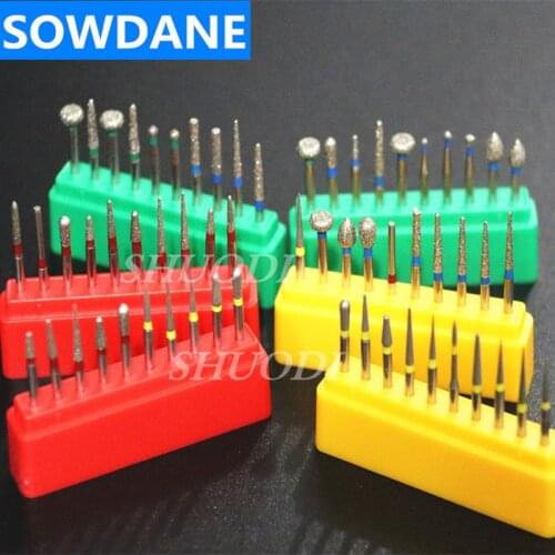 20Pcs/30pcs Tooth Polisher Dental Bur Diamond High Speed Polishing Tooth Preparation Bur for Teeth Porcelain Ceramics Composit