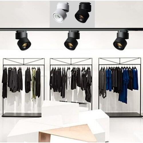 360 Degree Adjustable LED Track Light 15W 20W COB LED Spot Light for Clothes Store Home Living room Rail Lamps Lighting 2pcs