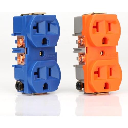 4PCS ISF0010 HIFI US 20A AC Power Receptacle Socket Red copper distributor