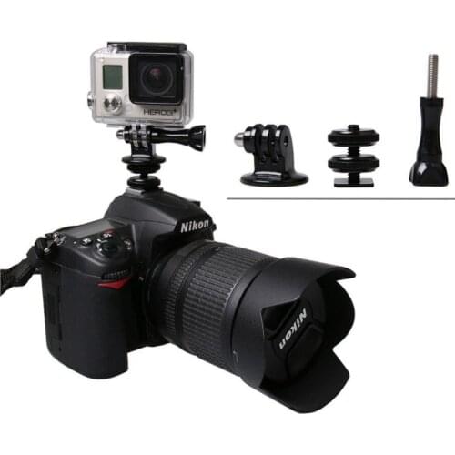 Hot Shoe Flash Mount Adapter Aluminum Tripod Screw to SLR Camera for GoPro Hero