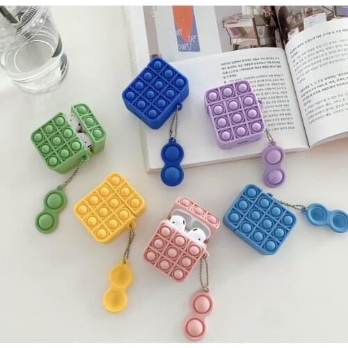 Airpods Pro Airpod Case Air Pods 1 2 3 Pop It Popit Relax TWS Earbuds Cover Colorful Wireless