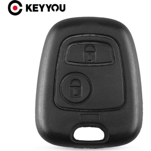 KEYYOU 2 Button without Blade Remote Car Key Case Shell Fob For Citroen C1 C2 C3 Pluriel C4 C5 C8 Xsara Picasso Cover