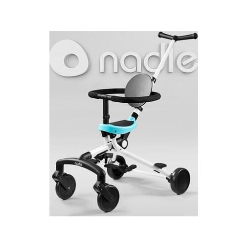Nadle 2 in 1 childrens sliding baby strolling two-way baby high landscape baby stroller lightweight folding Kid Cart