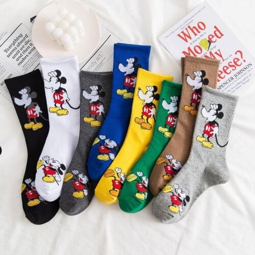 Disney childrens cartoon Minnie Mickey socks fashion cartoon boys and girls sports socks student socks