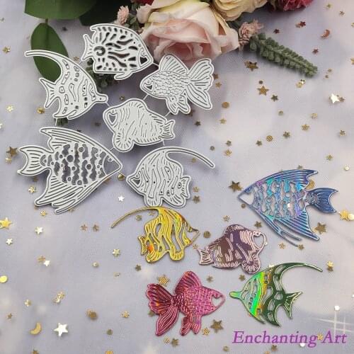 Beautiful Tropical Fish Metal Cutting Dies 2021 Stencils for DIY Scrapbooking/Photo Album Decorative Embossing DIY Paper Cards