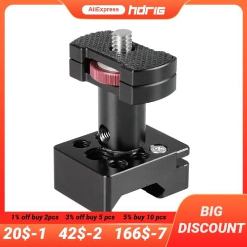 HDRIG On-camera Monitor Support Bracket With 1/4"-20 Mounting Screw QR NATO Clamp for Monitors Cage
