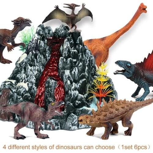 Simulation Spray Volcano Model With Light Simulation Scene Experiment Action Toy Figure Kids Toys For Children Educational Toys