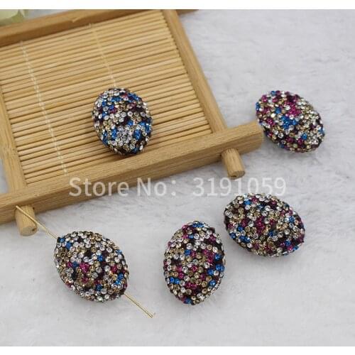 Fashionable new color rhinestone round shape bead the best friend to give a friend jewelry a pack of 10 about 44 grams