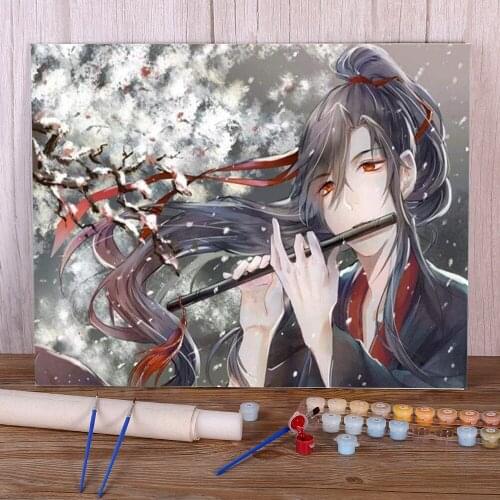 Mo Dao Zu Shi DIY Painting By Numbers Complete Kit Acrylic Paints 40*50 Picture By Numbers Photo Wall Decoration Handiwork