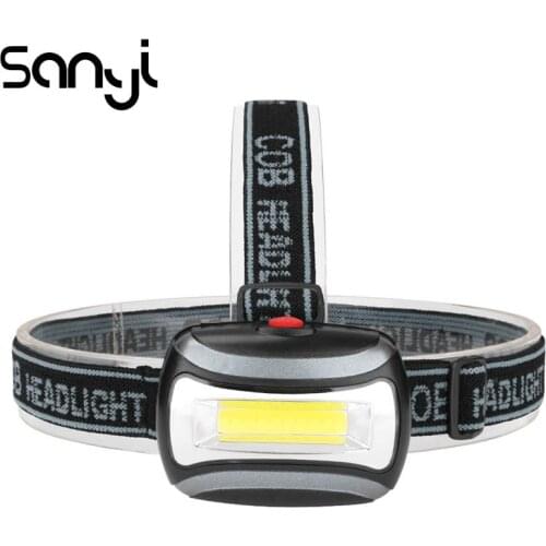 SANYI Mini Flashlight Head 3 Modes By 3* AAA Battery Headlight Headlamp LED 3800 Lumen Camping Light Torch