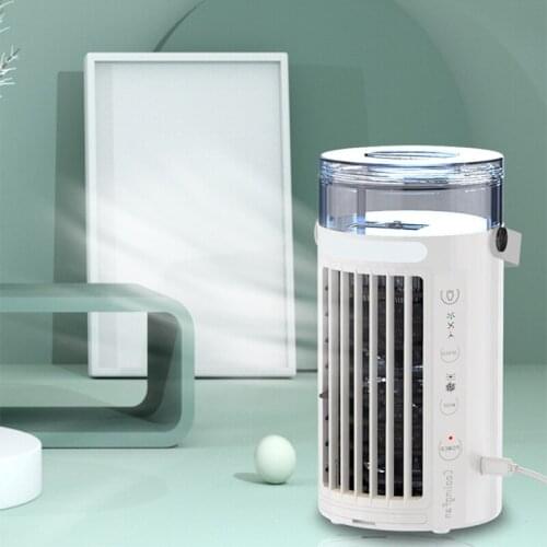 Desktop water mist fan Delicate spray water cooling fan 5V Mini USB fan Vertical air conditioner auxiliary air supply