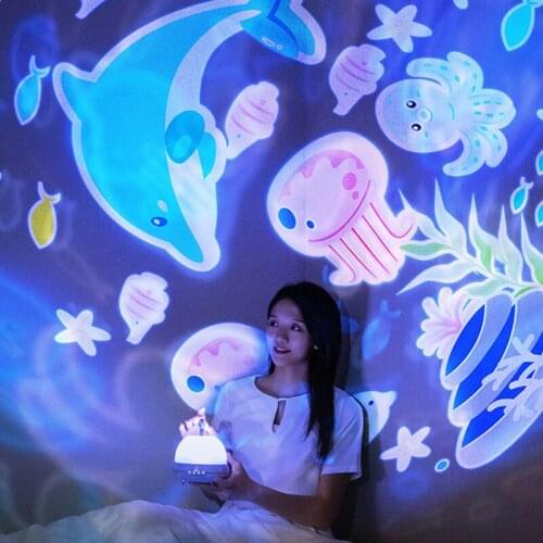 New Night Lamp Projector Starry Sky Night Light Projector Bluetooth Music Childrens Night Light Bedroom Decor Kids Gift