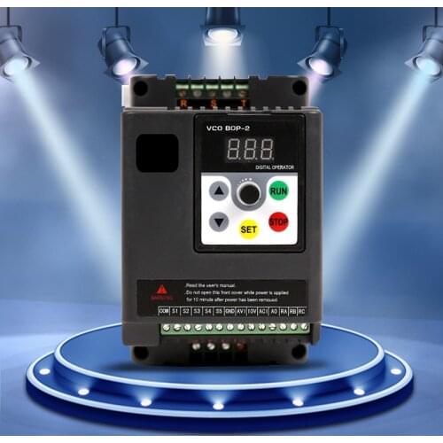 NEW! 2.2kw Single Phase AC220V 3 Phase AC380V Frequency Inverter VFD Adjustable Speed Drive CNC Spindle motor