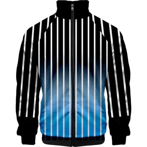 2021 Latest Colorful Vertical Stripes 3D Print Stand Collar Hoodie Hip Hop Men Women Zipper Hoodies Jacket Sweatshirts Clothes