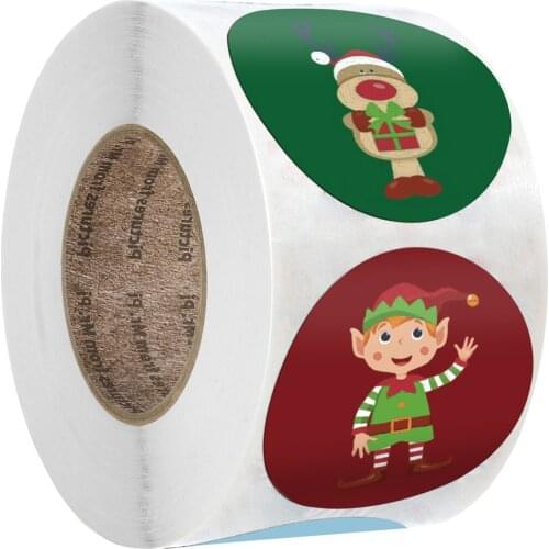 New 50-500pcs 8 Designs Adhesive Christmas Gift Name Tags XMAS Stickers Present Seal Labels Christmas Decals Gift Package