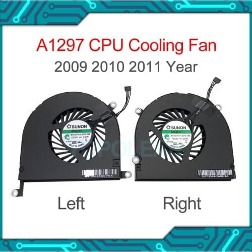 Full Test New Laptop CPU Cooler Cooling Fan For Macbook Pro Unibody 17" A1297 2009 2010 2011 year