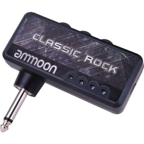 Ammoon Portable Mini Effector Guitar Headphone Amplifier Headphone Rechargeable Musical Instruments Electric Guitar accessories