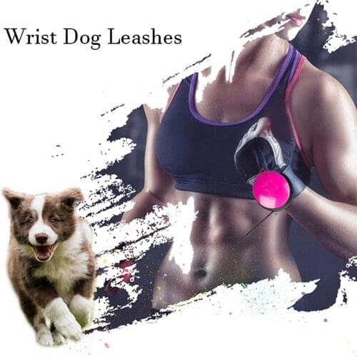 Personalized Wrist Pet Rope Dog Leashes Hand free Pet Dog Traction Rope Auto Retractable Dog Ropes Pet Dogs Dual Pet Leash Rope