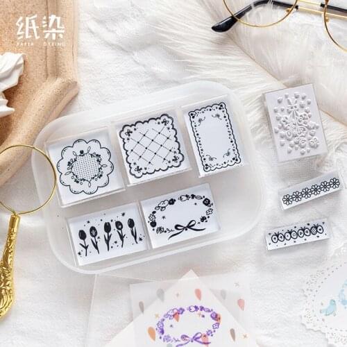 Transparent acrylic seal hand account flower decoration diy stamps for scrapbooking supplies girl clear stamp