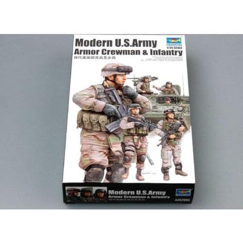 Trumpeter 00424 1/35 Modern U.S.Army Armor Crewman & Infantry model kit