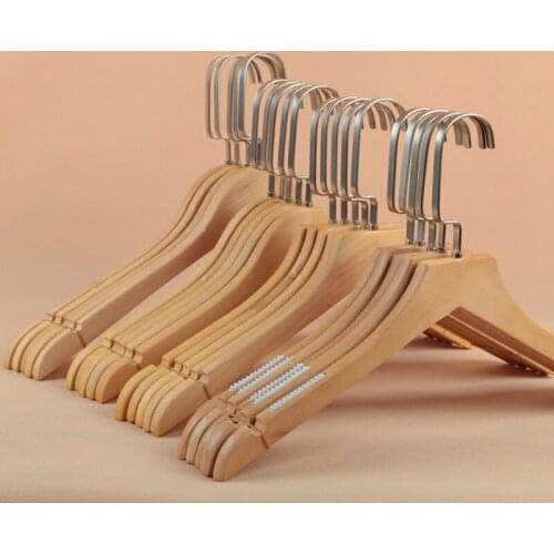 2pcs/lot 38cm Solid Wood Hanger/Dry Wood Without Marks