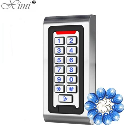 2000 Users RFID Card Door Access Control System Waterproof Metal Keypad 125KHz Proximity Card Standalone Access Control M06