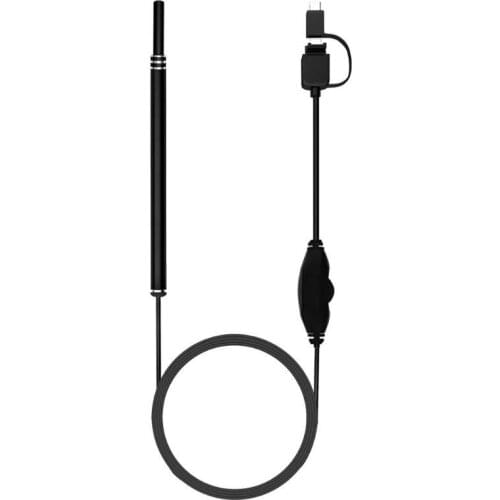 3 In 1 Ear 0.3MP Snake Visual Earpick USB Inspection 6 LED Borescope Camera About 15cm/5.9 HD