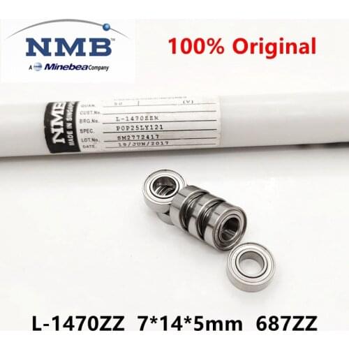 50pcs Original NMB Minebea high speed bearing L-1470ZZ 687ZZ 7*14*5mm precision miniature ball bearings