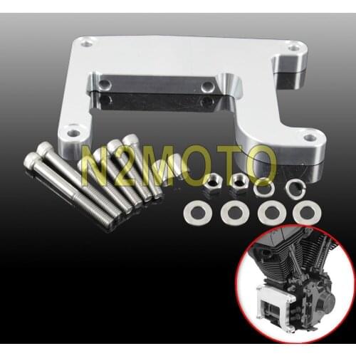 Motorcycle CNC Aluminum Plate Adapter Mount for 1999-2006 Harley Twin Cam Motor EVO Custom Frames Adaptor