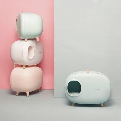 Training Big Cat Litter Box Fully Enclosed High Enclosure Furniture Cat Litter Box Arenero Gato Cerrado Pet Products BD50CP