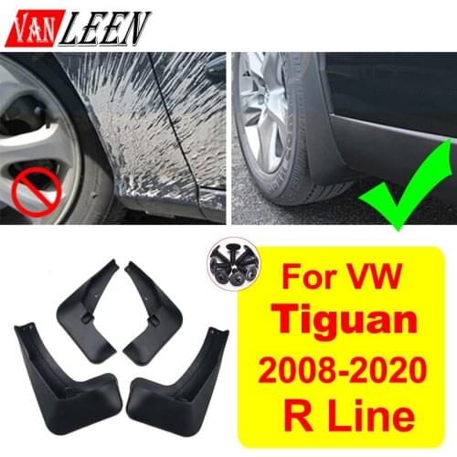 4pcs For Volkswagen R Line VW Tiguan 2020 2019 2018 2008-2017 Car Front Rear Fender Mud Flaps Guard Splash Mudguard Accessories