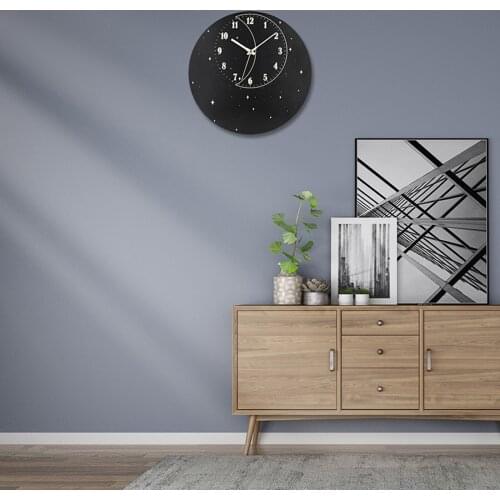 Silent Luminous Wall Clock Non Ticking 12inch Accurate Sweep Movement,Wood Decorative for Kitchen,Living Room,Bedroom,Bathroom