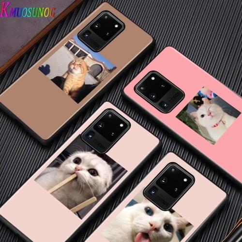 Cute Lovely Cat for Samsung Note 20 S20 FE Lite Ultra Plus A91 A81 A71 A51 A41 A31 A21 A11 A12 A42 A01 Phone Case