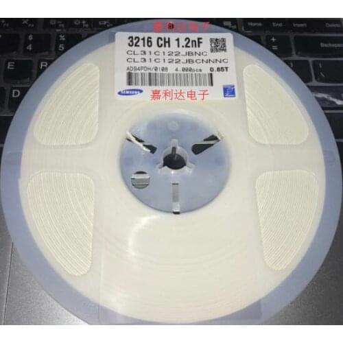 CL31C122JBCNNNC CAP CER 1206 1.2nF 122J ±5% 50V C0G Ceramic Capacitor 4000pcs Ceramic Capacitor