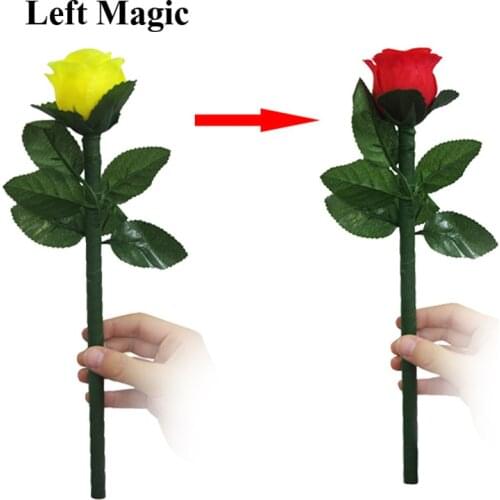 Discoloration Roses (4 Colors Change) Magic Tricks Colors Change Flower Magie Stage Street Illusion Props Comedy Gimmick