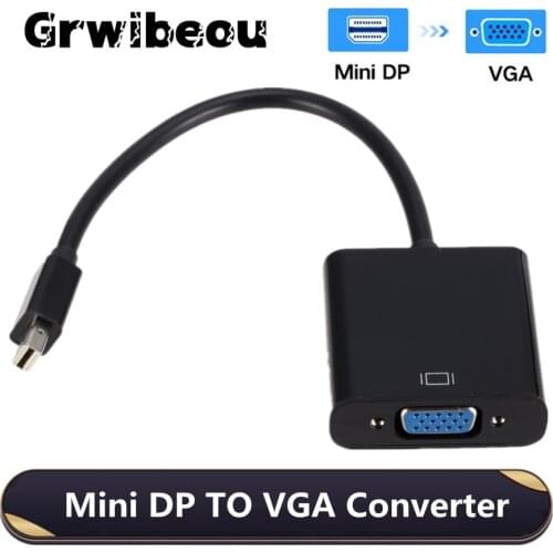 For MacBook Air Pro IMac Mac Mini Thunderbolt Mini DisplayPort Display Port Mini DP To VGA Cable Adapter 1080P for HDTV Monitor