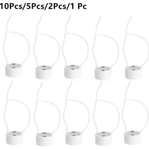 GU10 Socket LED Bulb Halogen Lamp Holder Base Ceramic Wire Connector Lamp Bases