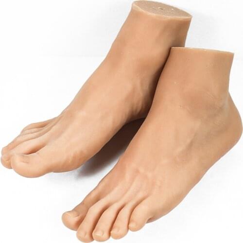 Imitation Real Foot Model Foot Mannequin Shoes and Socks Shooting Foot Painting Teaching