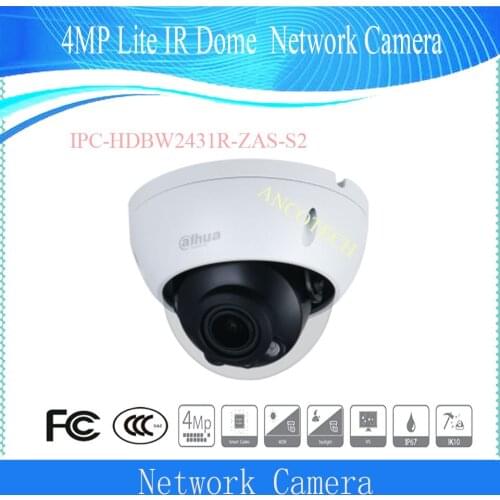 Free Shipping DAHUA IP CAMERA 4MP WDR IR Dome Vandalproof Network Camera DH-IPC-HDBW2431R-ZAS-S2 with Audio in stock