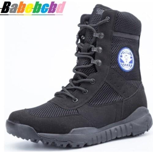 Summer Army Boots Male Special Soldier Spring High-help Boots Air-permeable Ultra-light Net Red Riding Equestrian Male Shoes