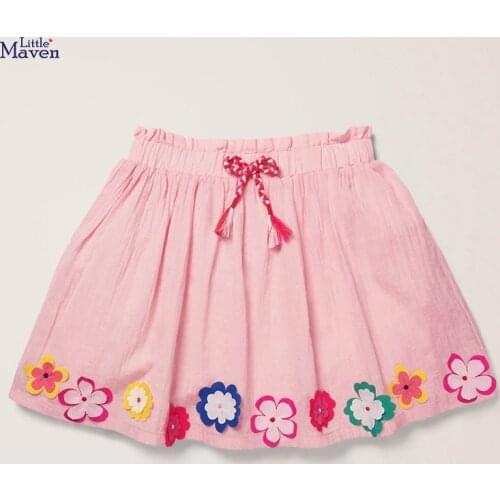 Little Maven Summer Baby Girl Clothes Casual 100% Cotton Mini Flower Print Lolita School Cute Skirts for Kids 2-7 Years